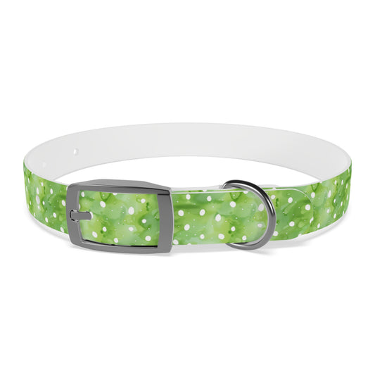 Green Polka Dot Dog Collar