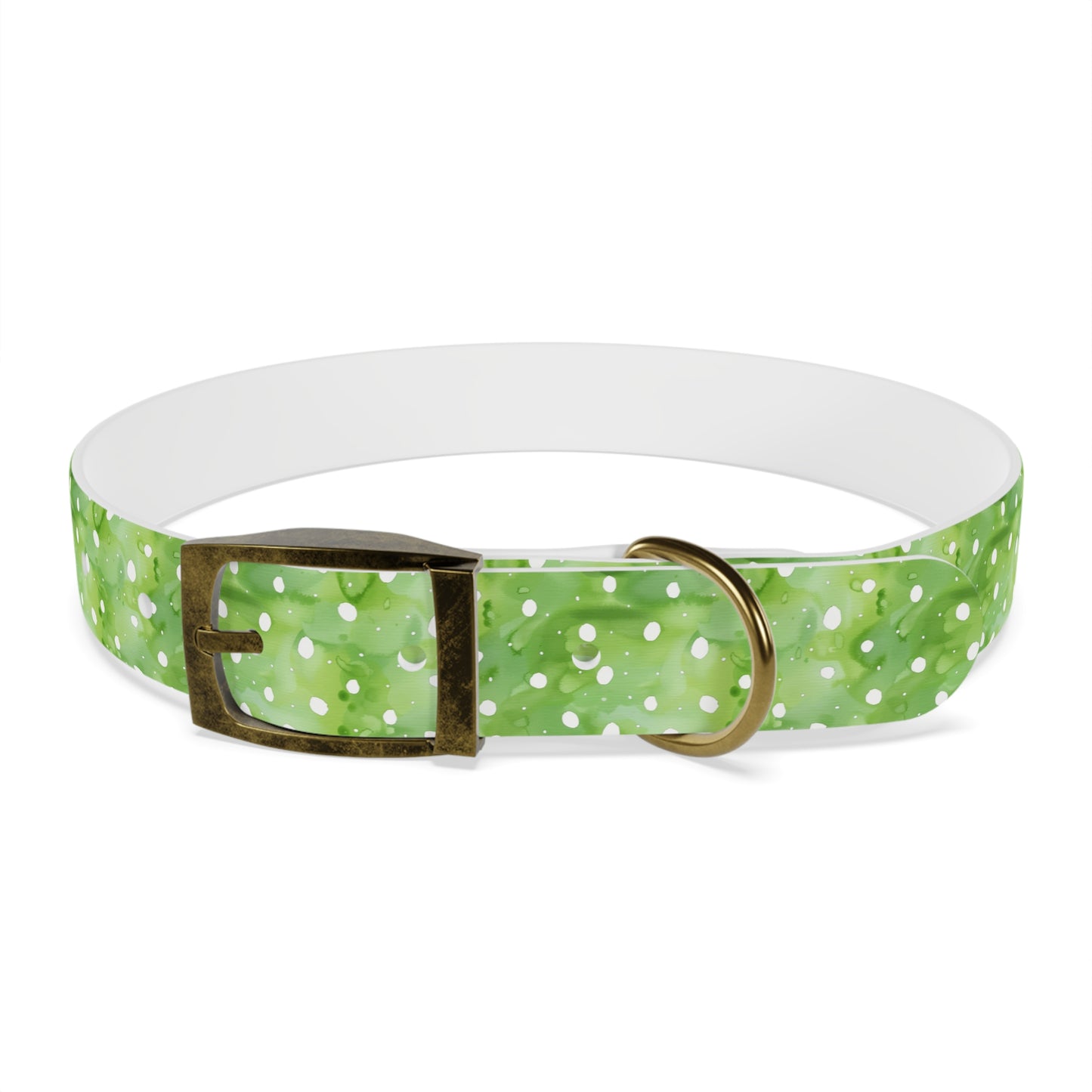 Green Polka Dot Dog Collar