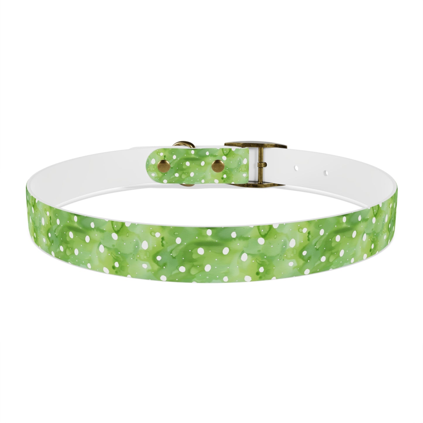 Green Polka Dot Dog Collar