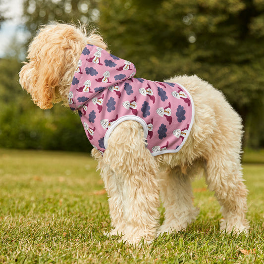 Pink Poodle Pattern Pet Hoodie