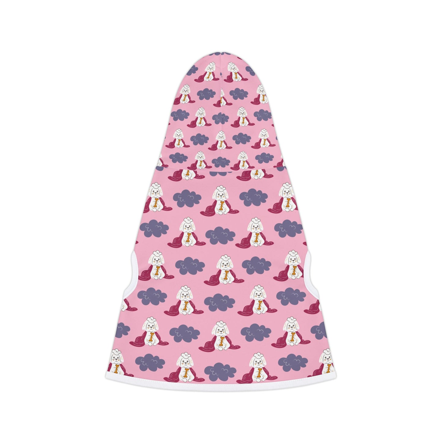 Pink Poodle Pattern Pet Hoodie