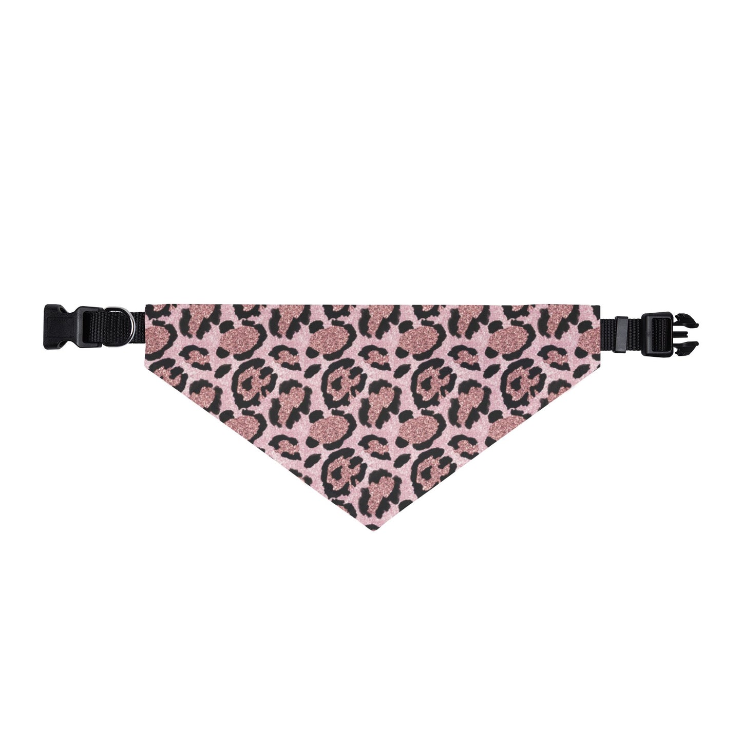 Pink Leopard Clip-On Pet Bandana