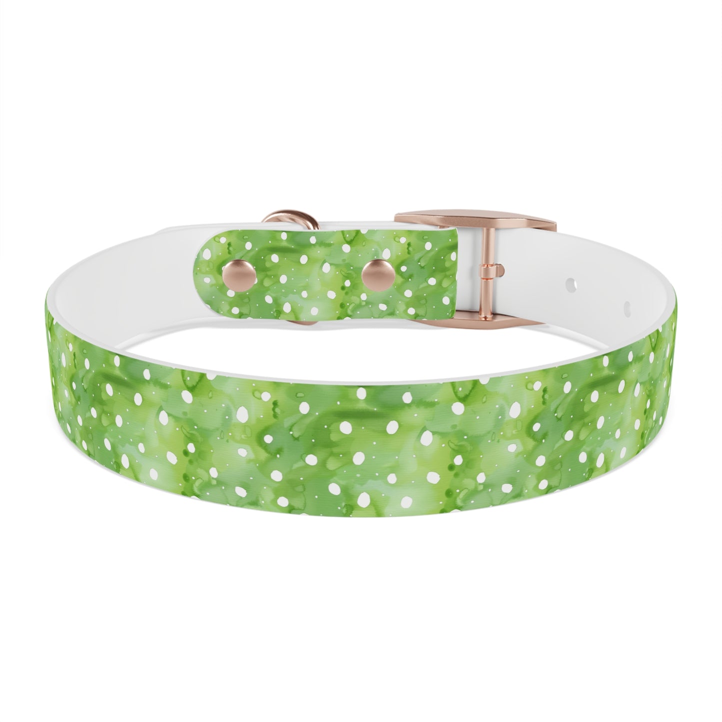 Green Polka Dot Dog Collar