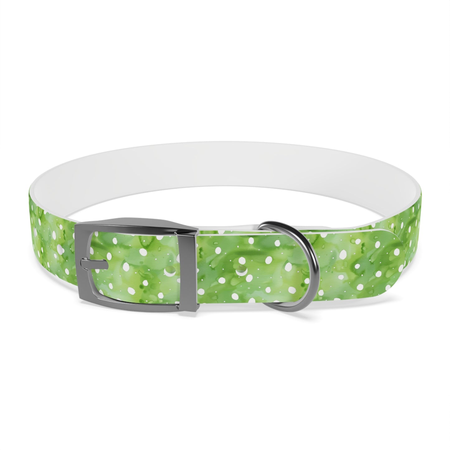 Green Polka Dot Dog Collar