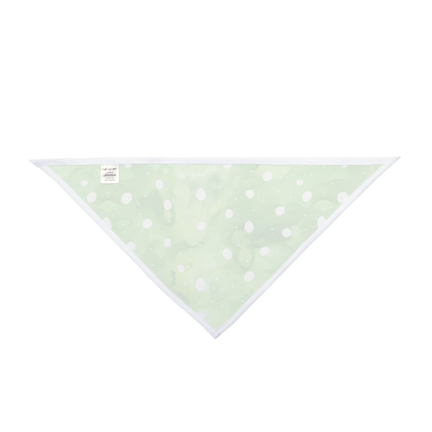 Green Watercolor Polka Dot Pet Bandana