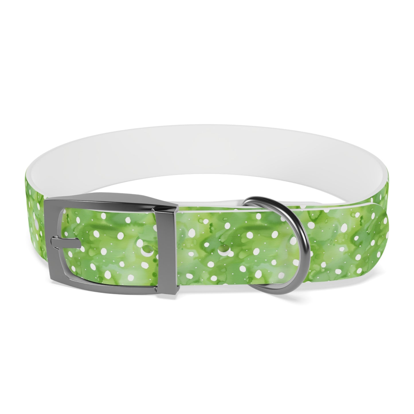 Green Polka Dot Dog Collar