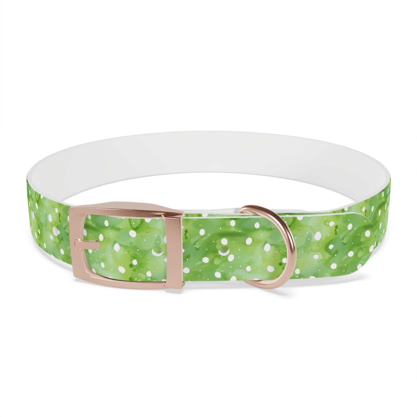 Green Polka Dot Dog Collar