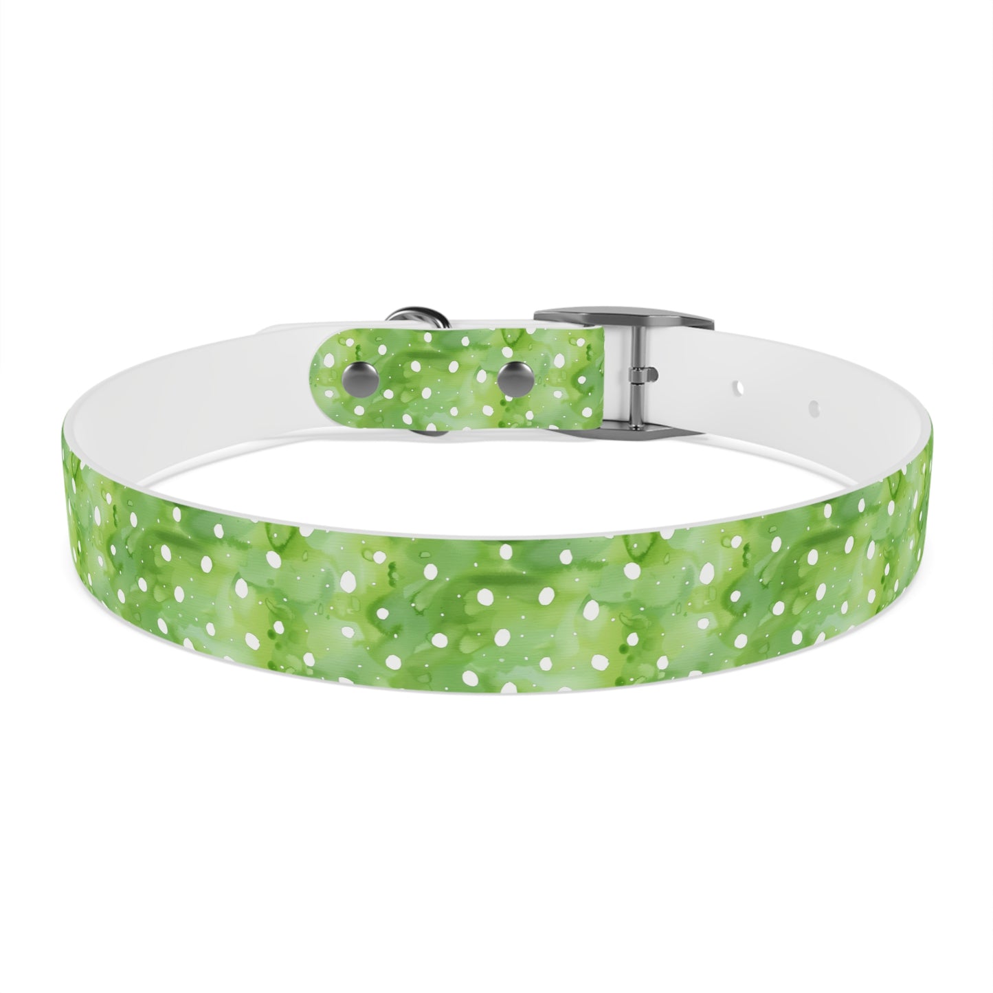 Green Polka Dot Dog Collar