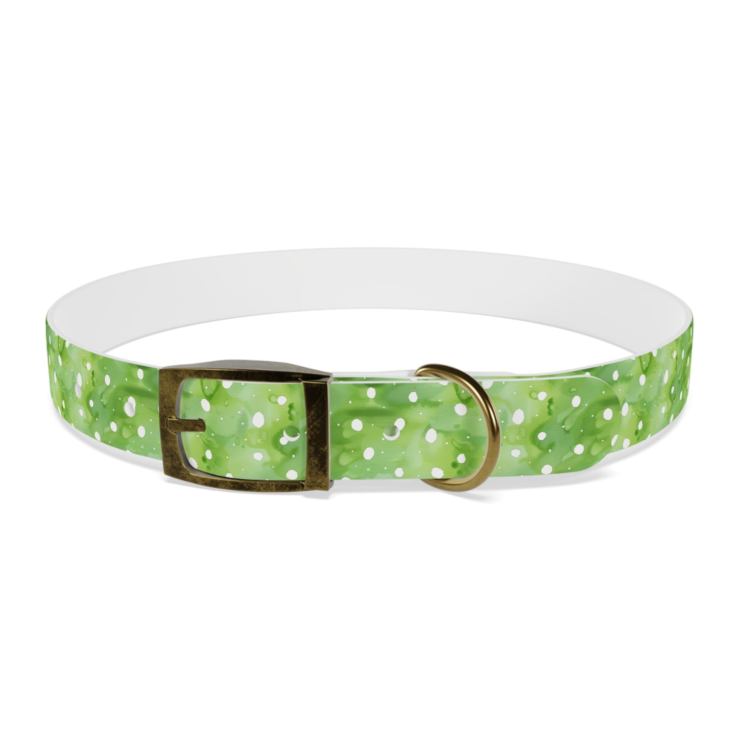 Green Polka Dot Dog Collar