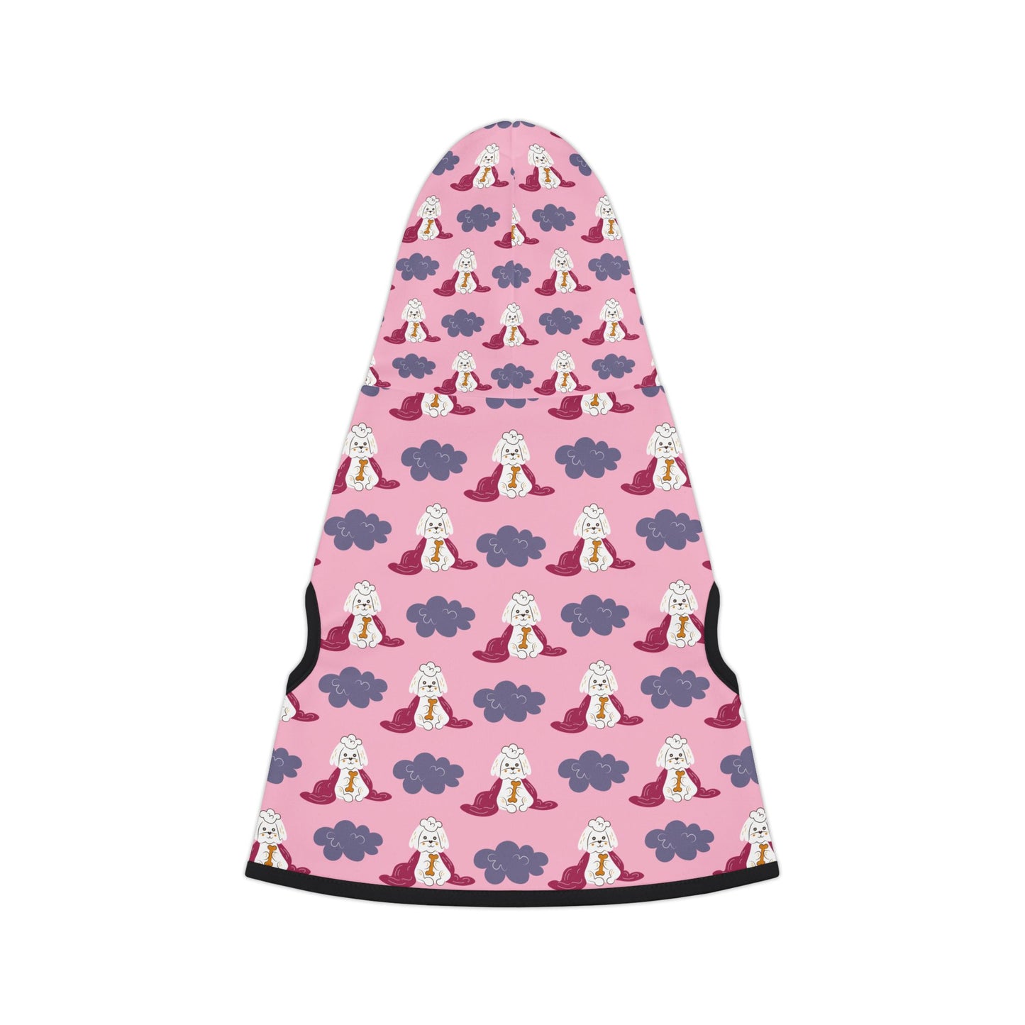 Pink Poodle Pattern Pet Hoodie