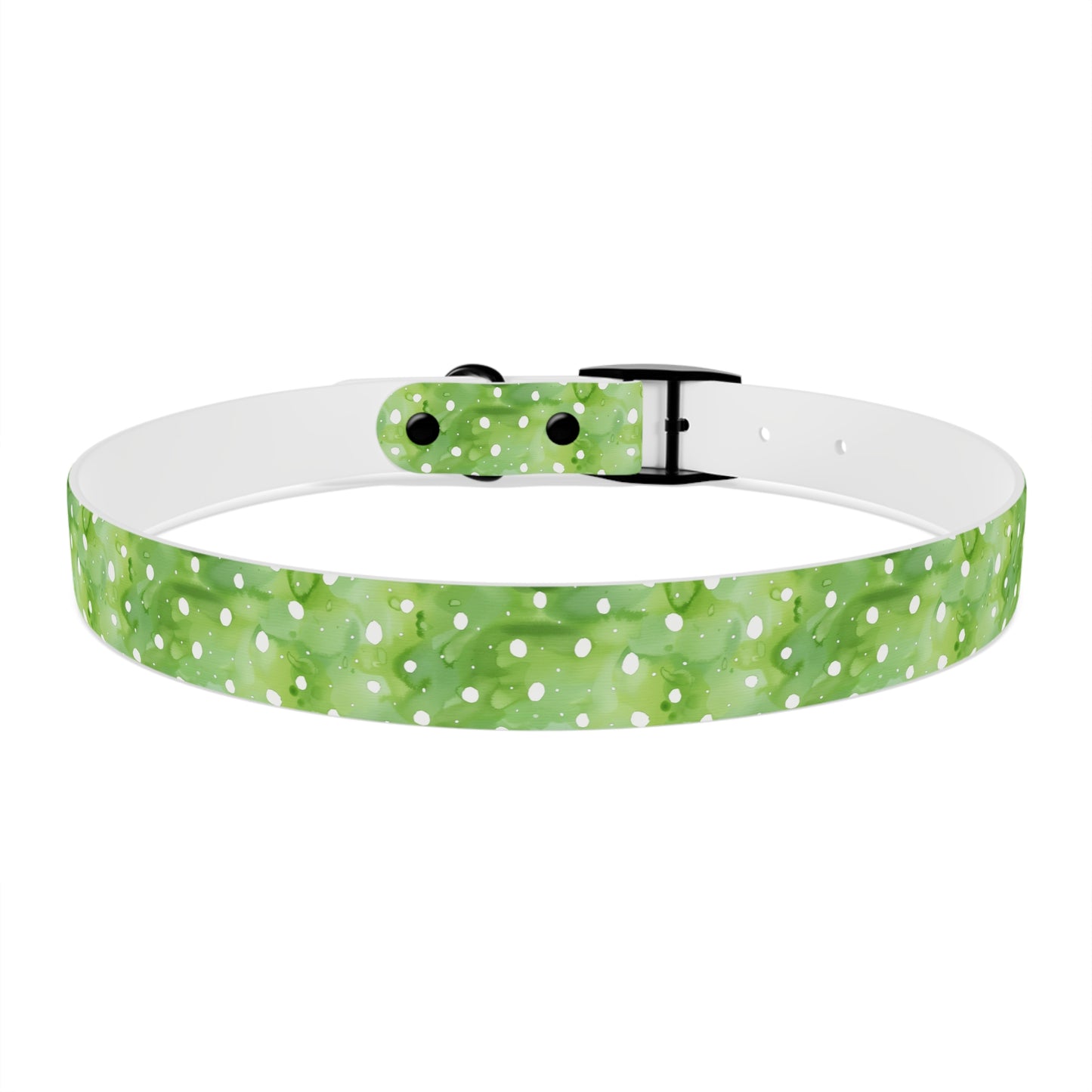 Green Polka Dot Dog Collar