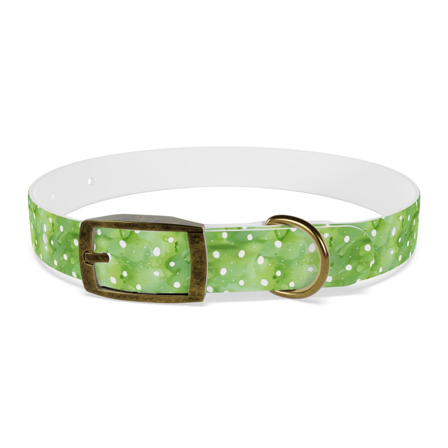 Green Polka Dot Dog Collar