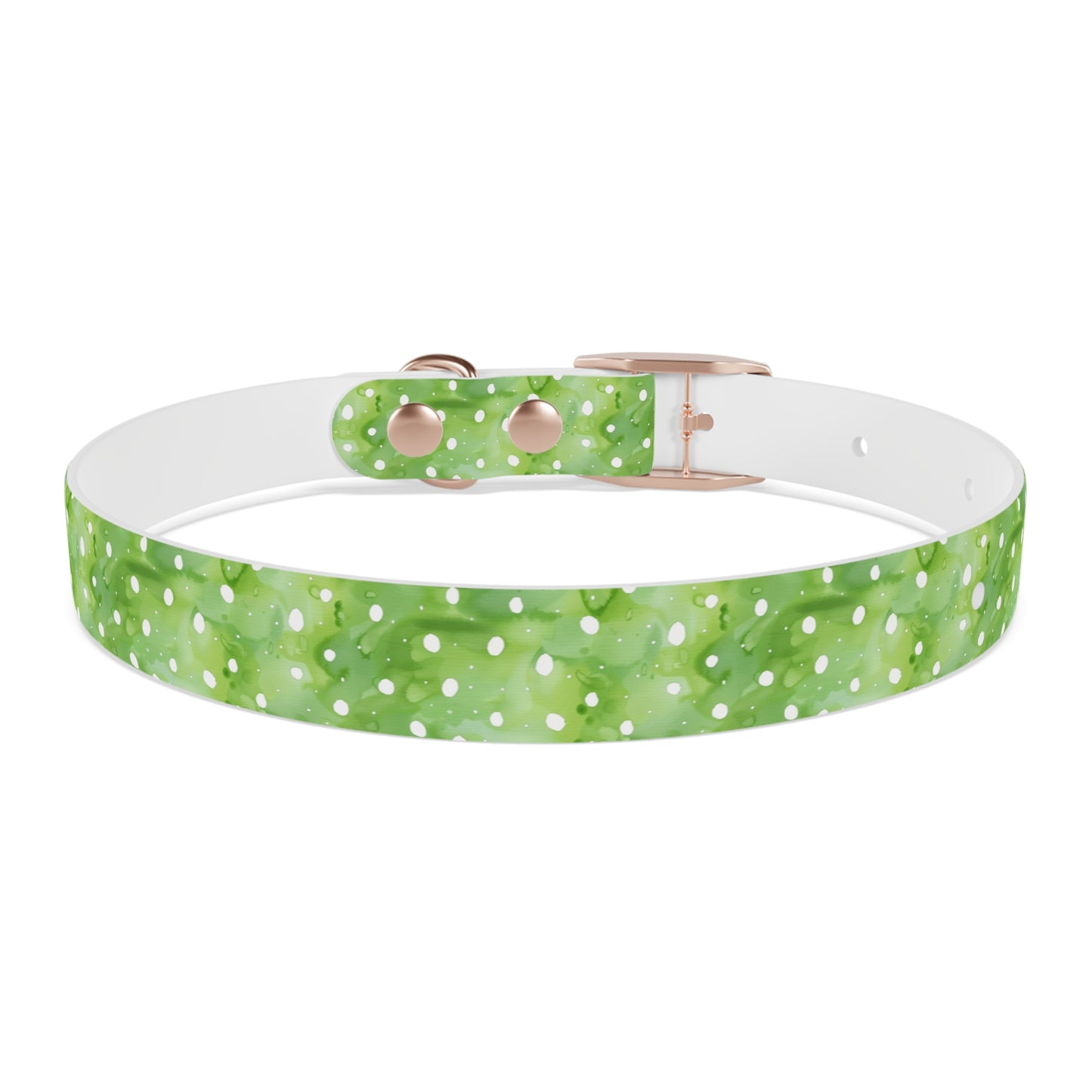 Green Polka Dot Dog Collar