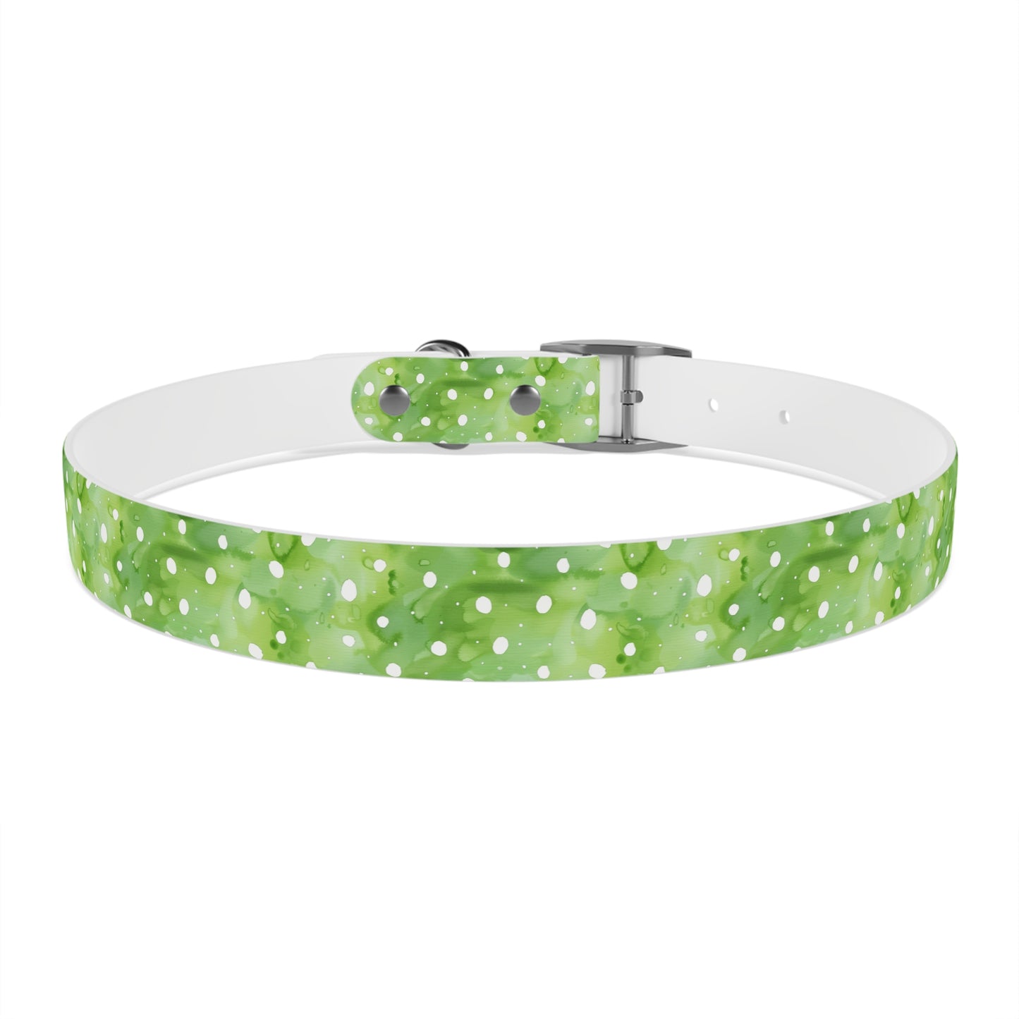 Green Polka Dot Dog Collar