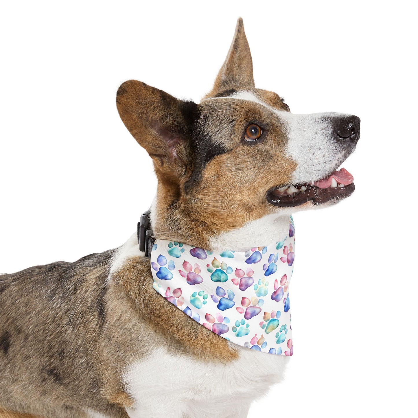 Pastel Paw Print Pet Bandana Collar
