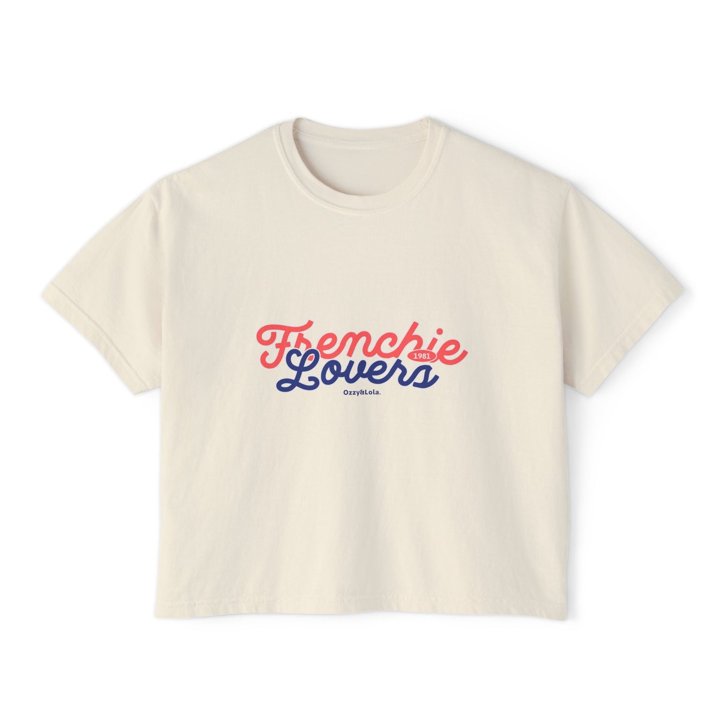 Frenchie Lovers Boxy Tee — Cute Dog Mom Shirt for French Bulldog Fans
