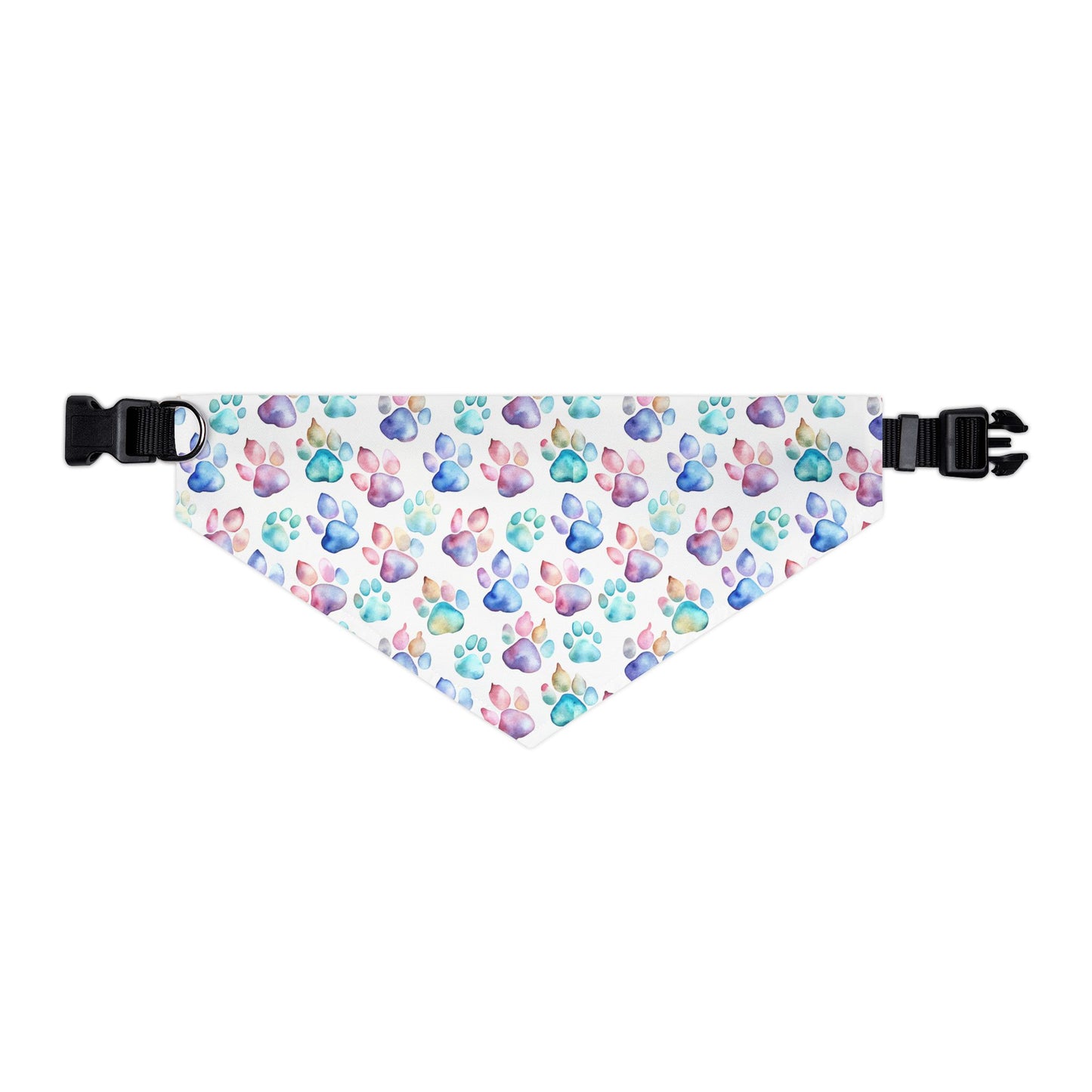 Pastel Paw Print Pet Bandana Collar