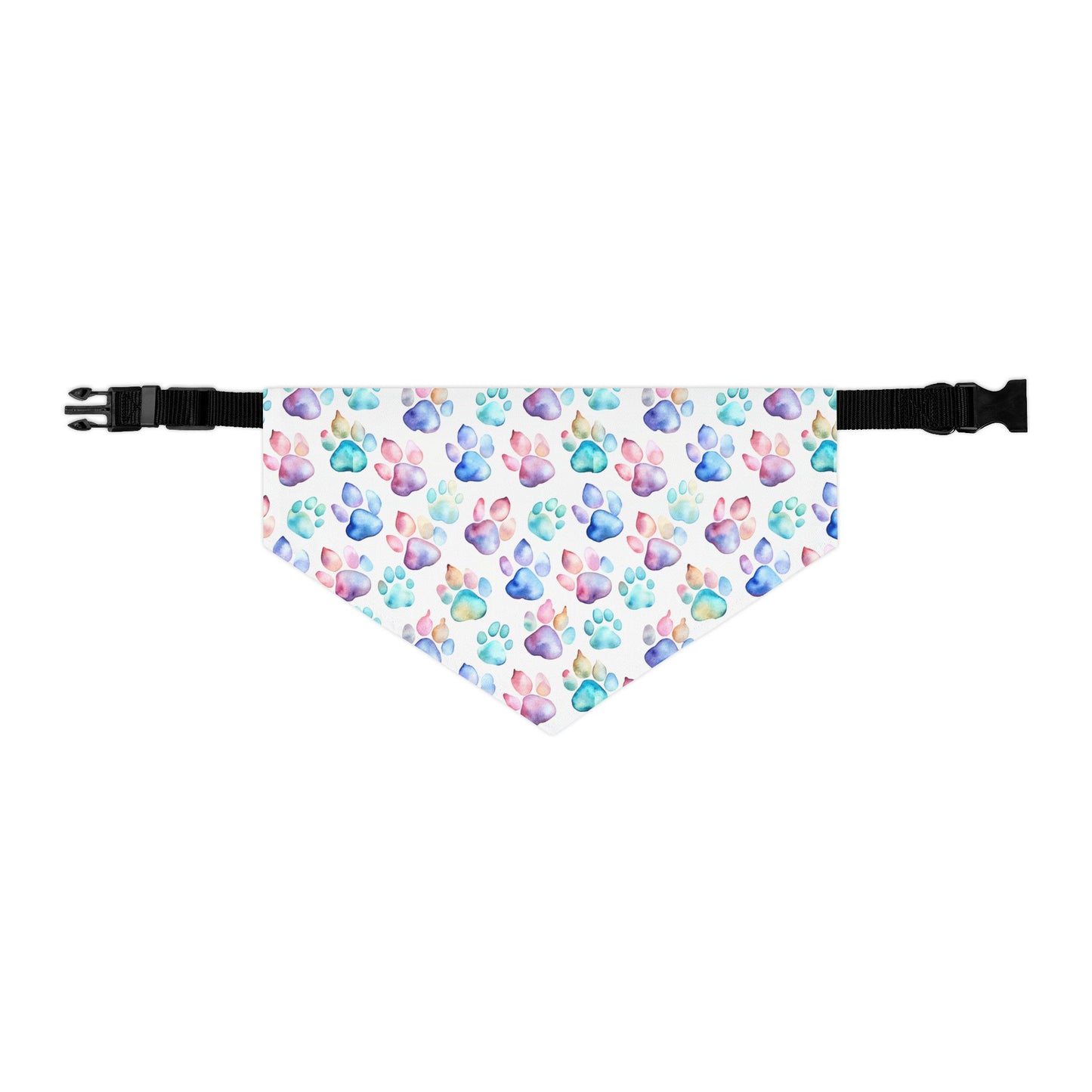 Pastel Paw Print Pet Bandana Collar