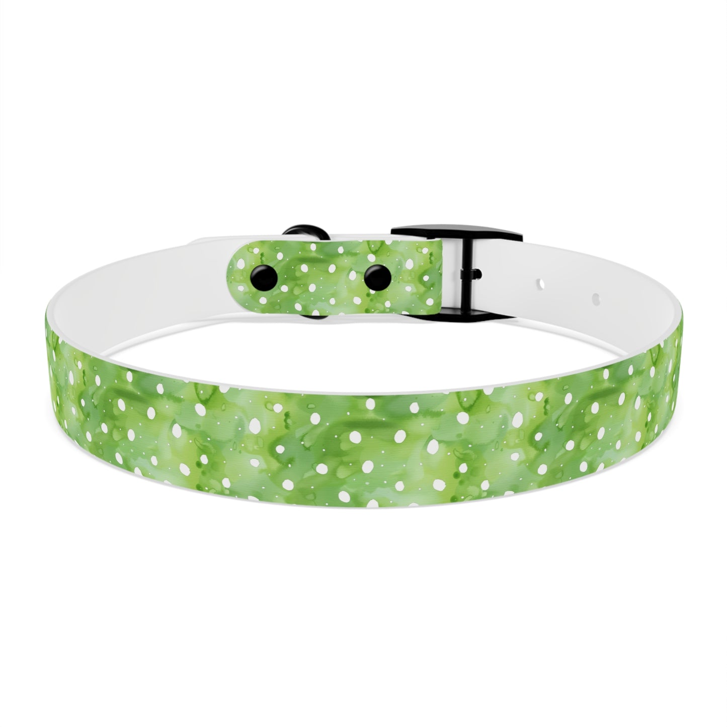 Green Polka Dot Dog Collar