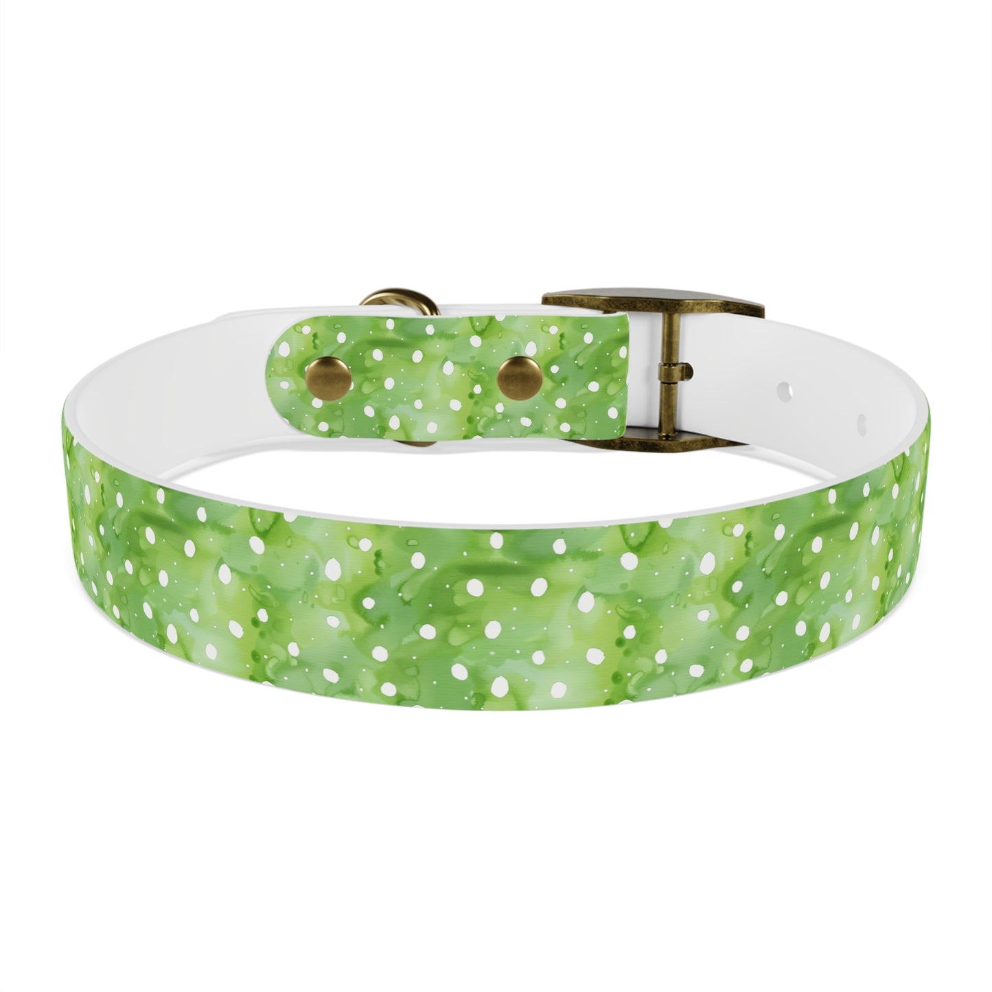 Green Polka Dot Dog Collar