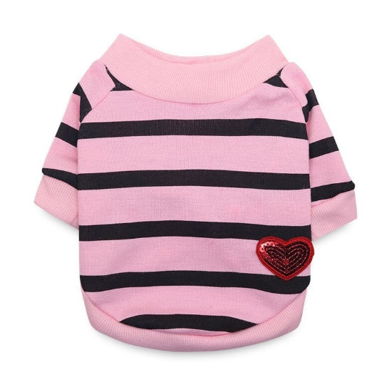 Heart Motif Doggie Sweater - Spring/Summer
