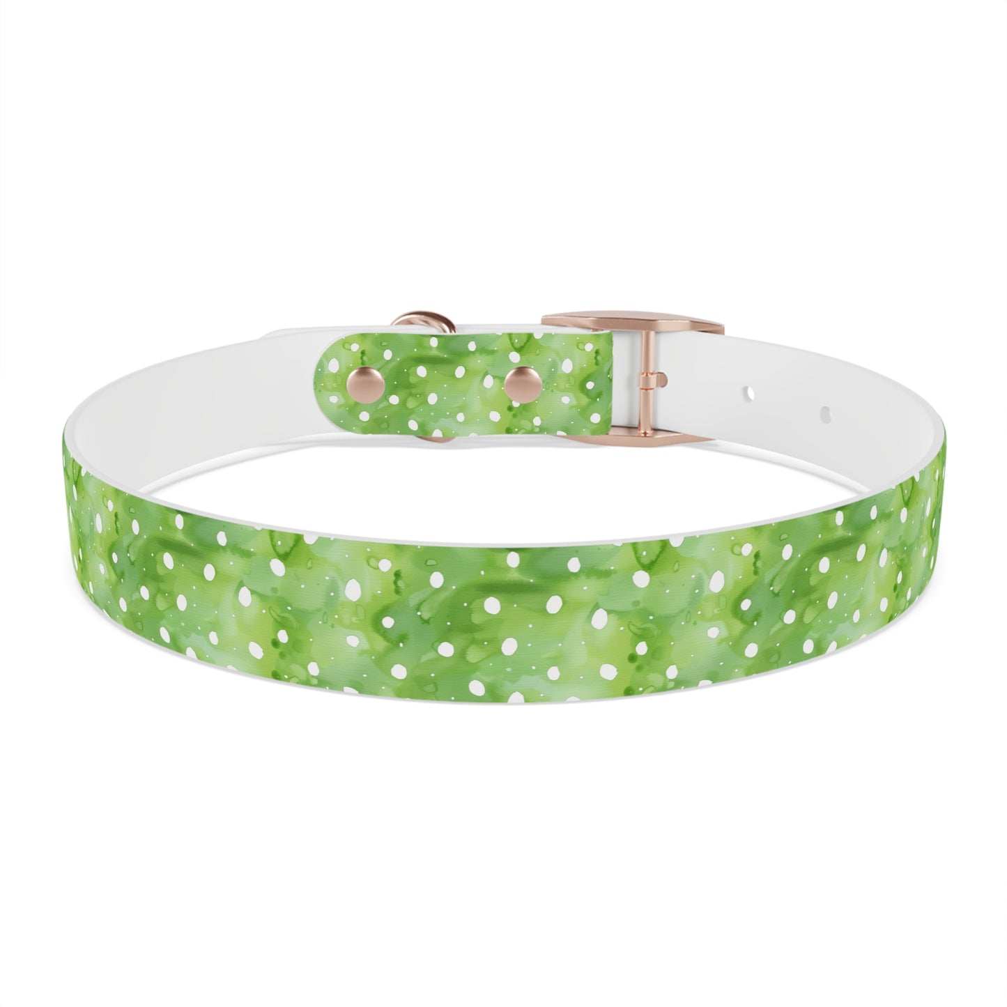 Green Polka Dot Dog Collar