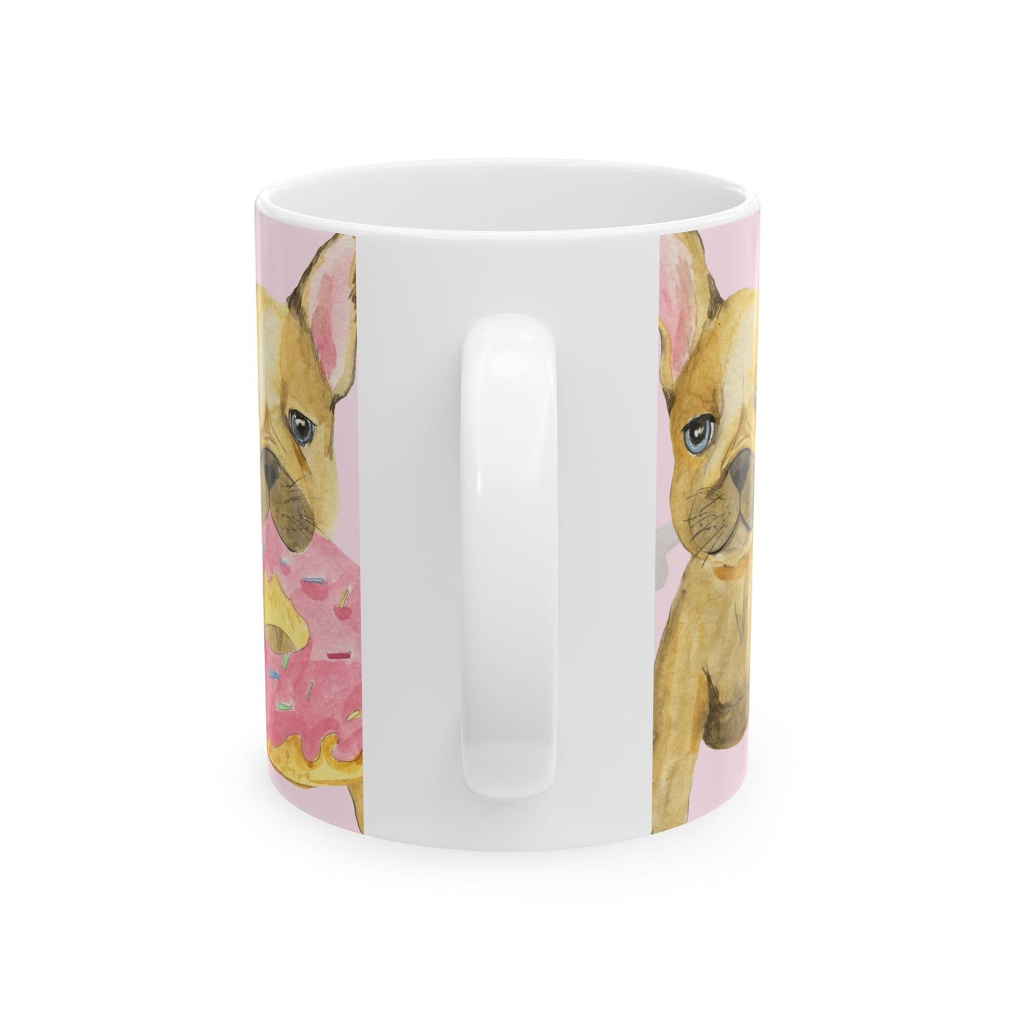 Frenchie Ceramic Mug, (11oz, 15oz)