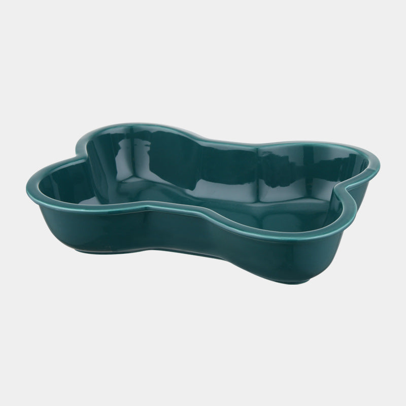 Stable Ceramic Pet Feeding Bowl for Neck Comfort