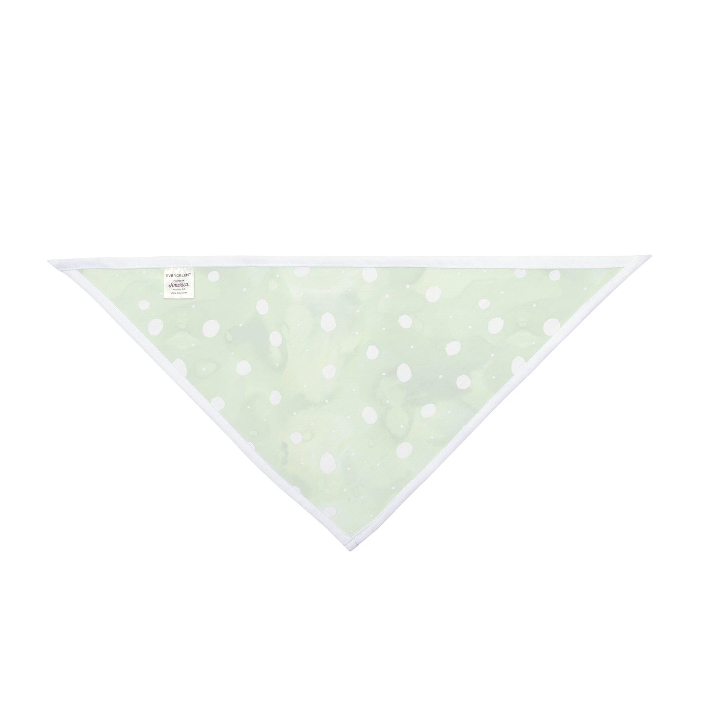 Green Watercolor Polka Dot Pet Bandana