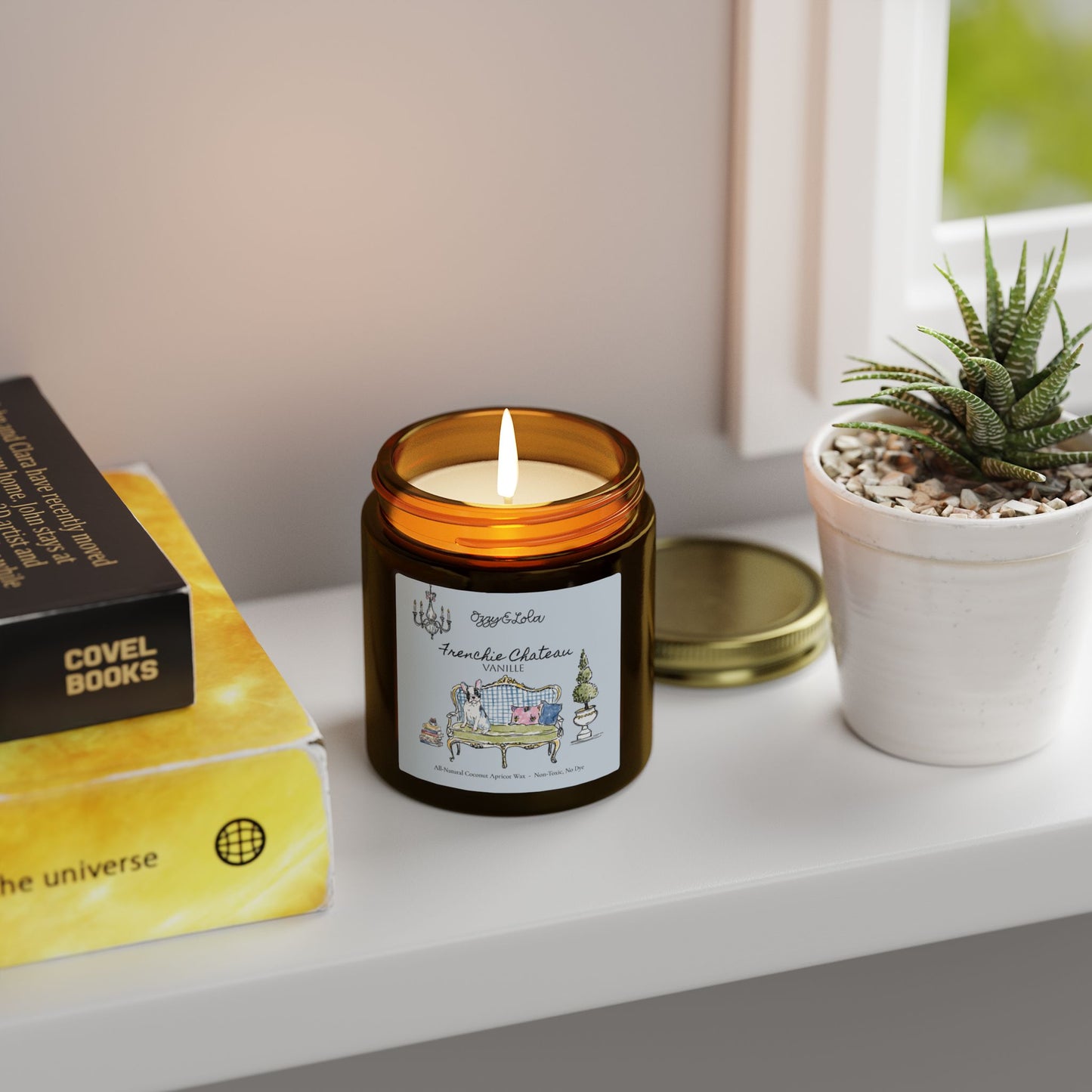 Frenchie Chateau Vanilla Candle 4oz or 9oz | Coconut Apricot Wax