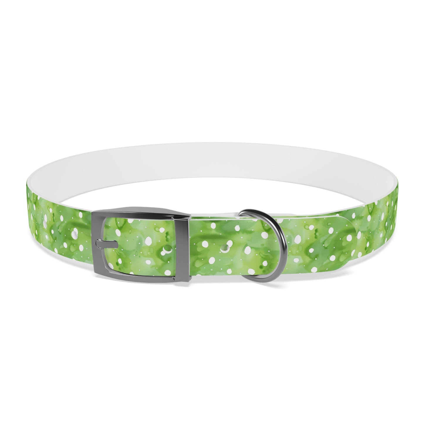 Green Polka Dot Dog Collar
