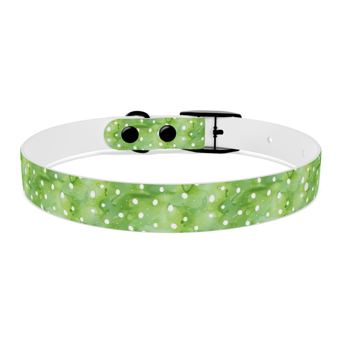 Green Polka Dot Dog Collar