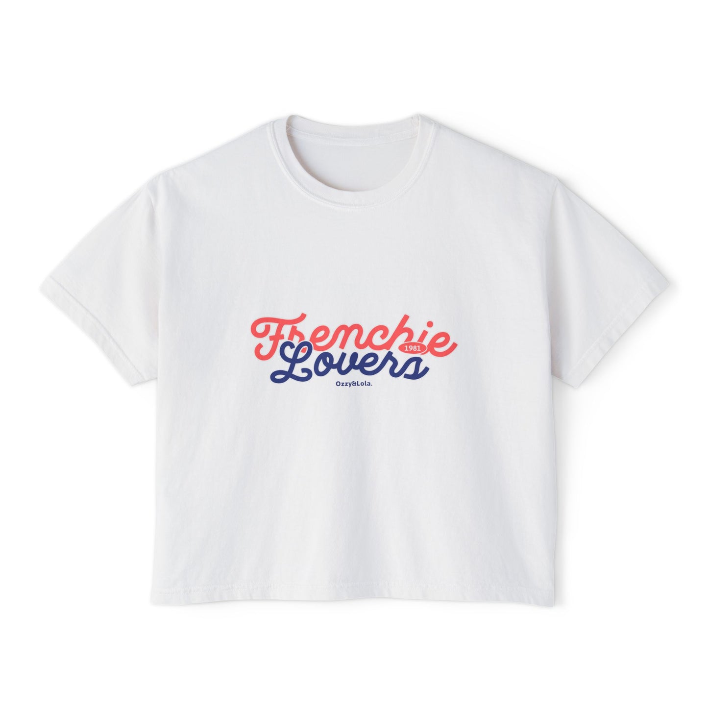 Frenchie Lovers Boxy Tee — Cute Dog Mom Shirt for French Bulldog Fans