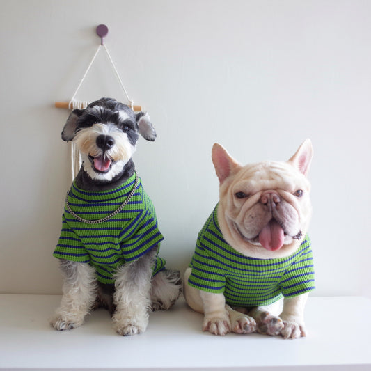 Waffle Stretch Stripe Dog Jumper