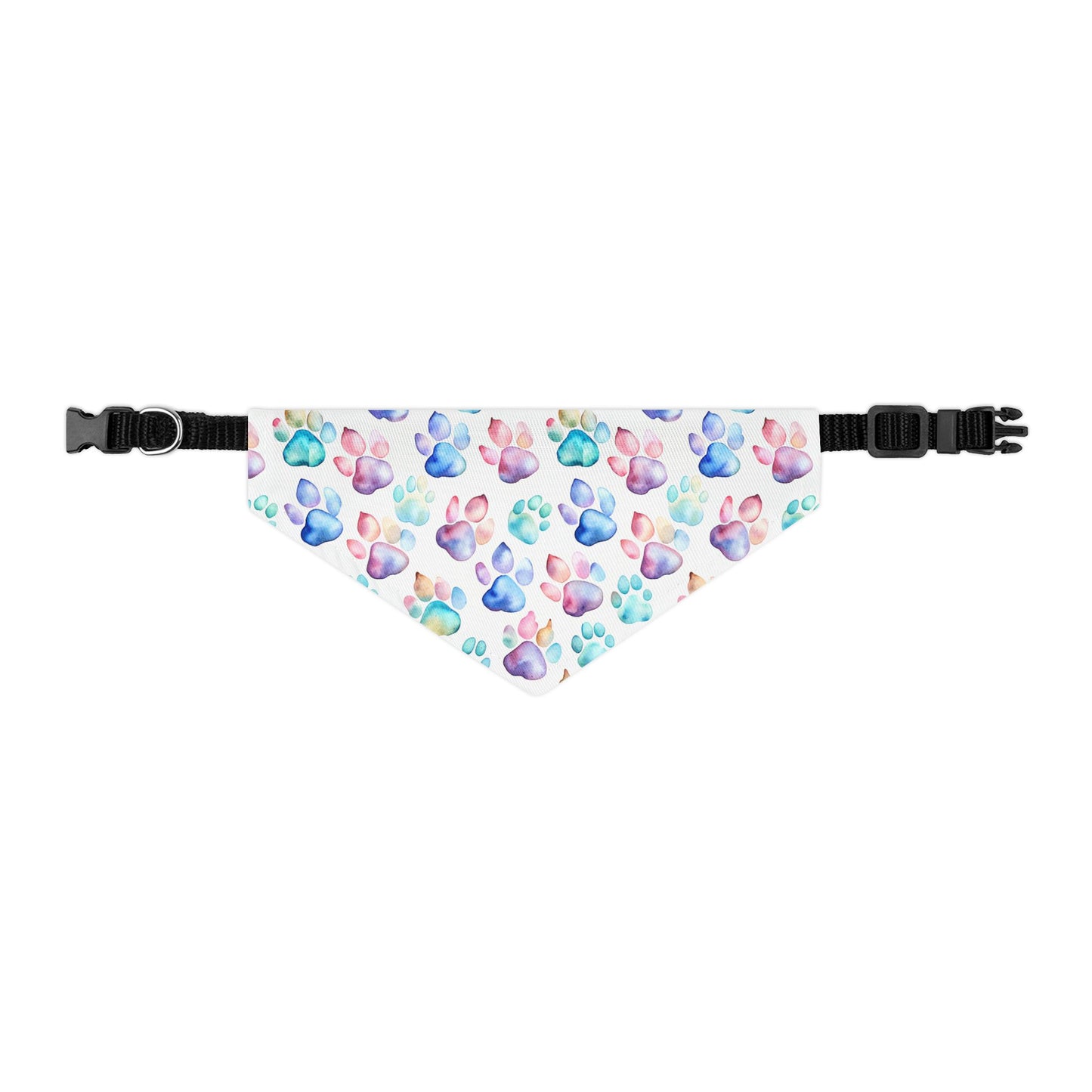 Pastel Paw Print Pet Bandana Collar