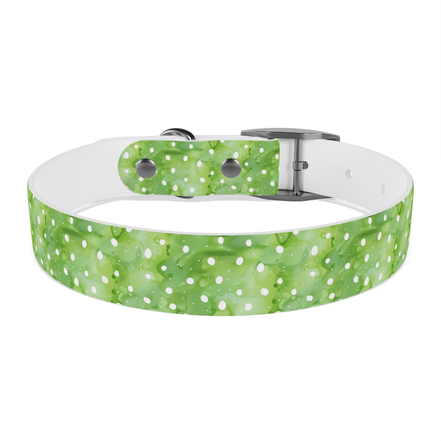 Green Polka Dot Dog Collar