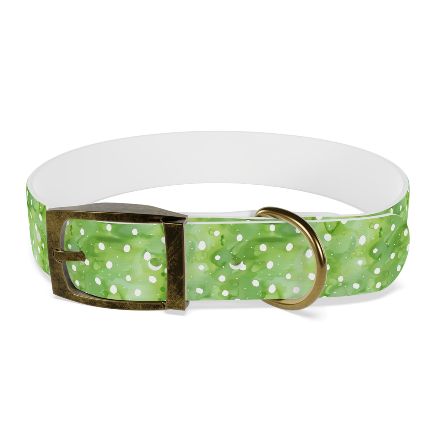 Green Polka Dot Dog Collar