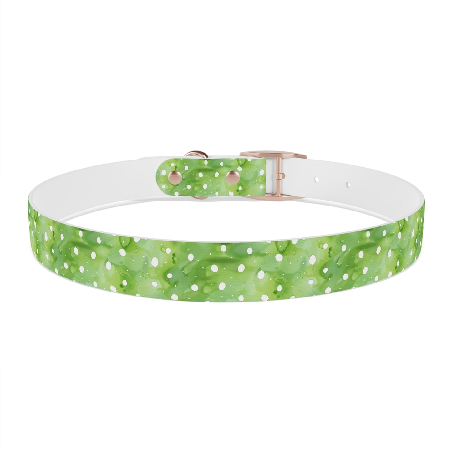Green Polka Dot Dog Collar