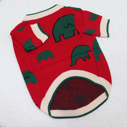 Elephant Cartoon Cozy Dog Sweater