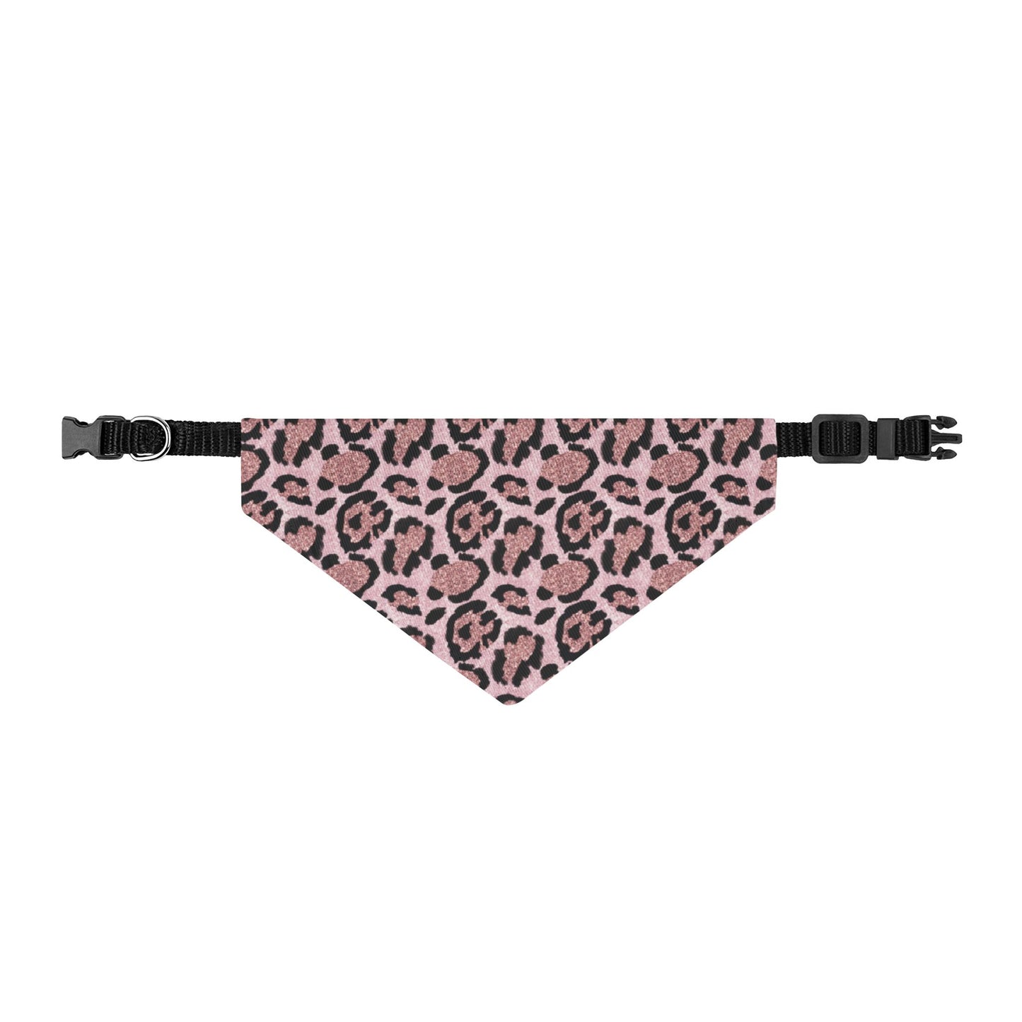 Pink Leopard Clip-On Pet Bandana