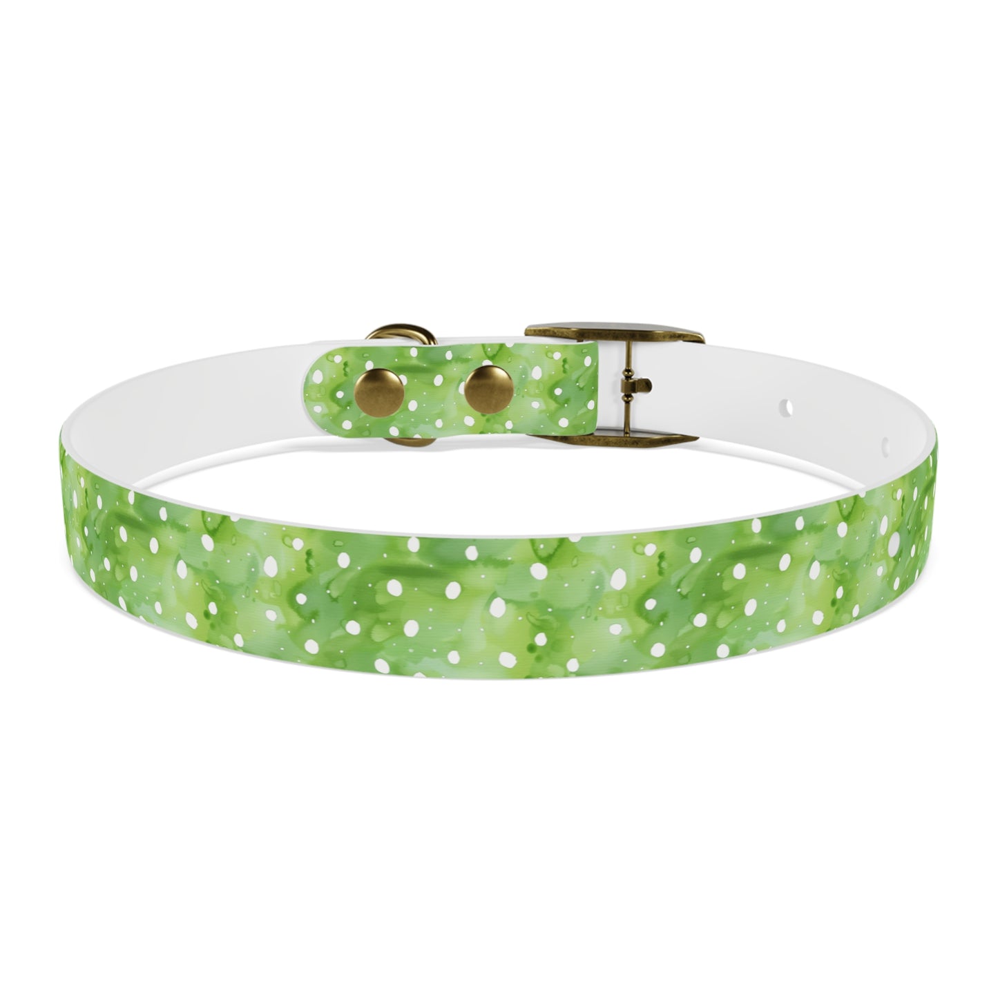 Green Polka Dot Dog Collar
