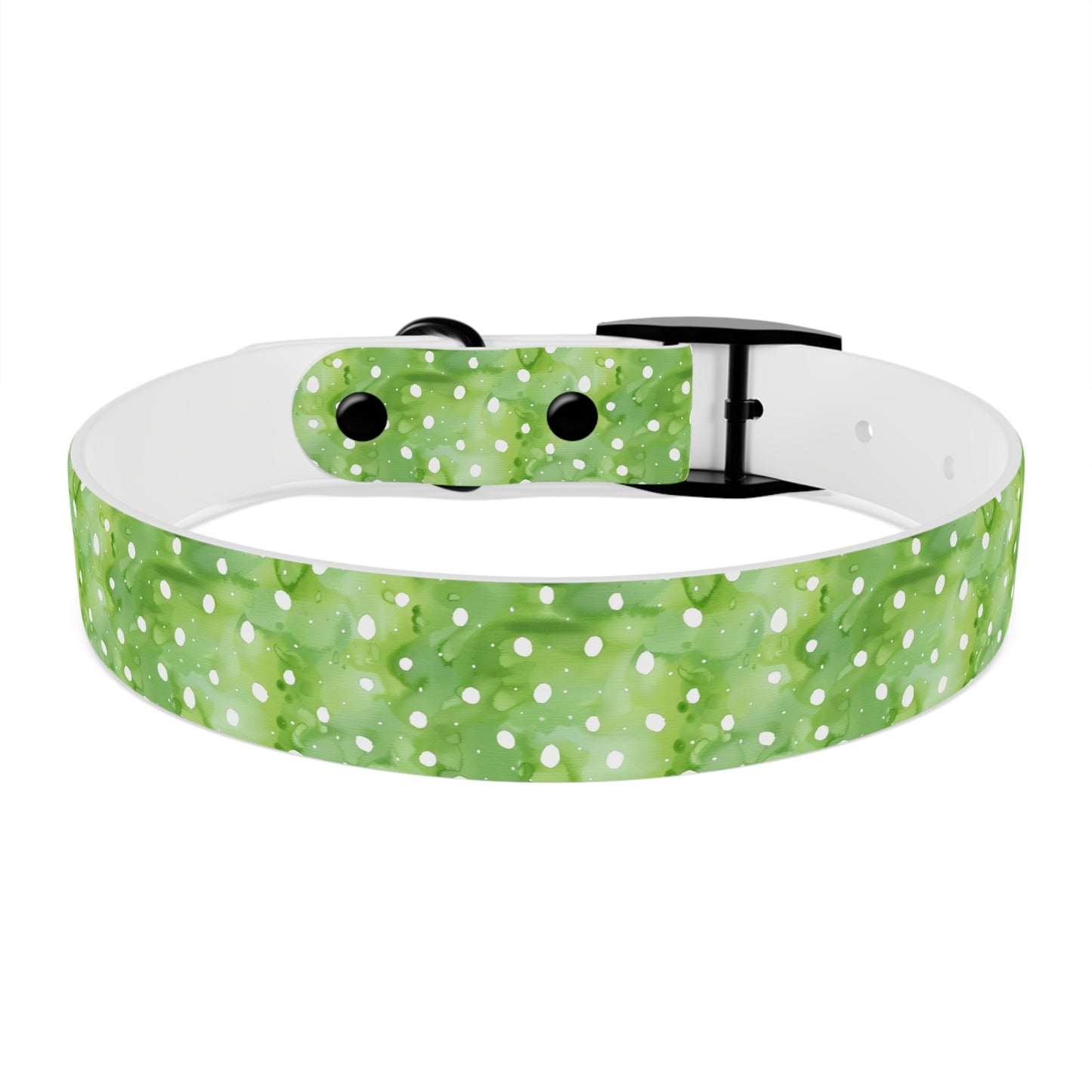 Green Polka Dot Dog Collar