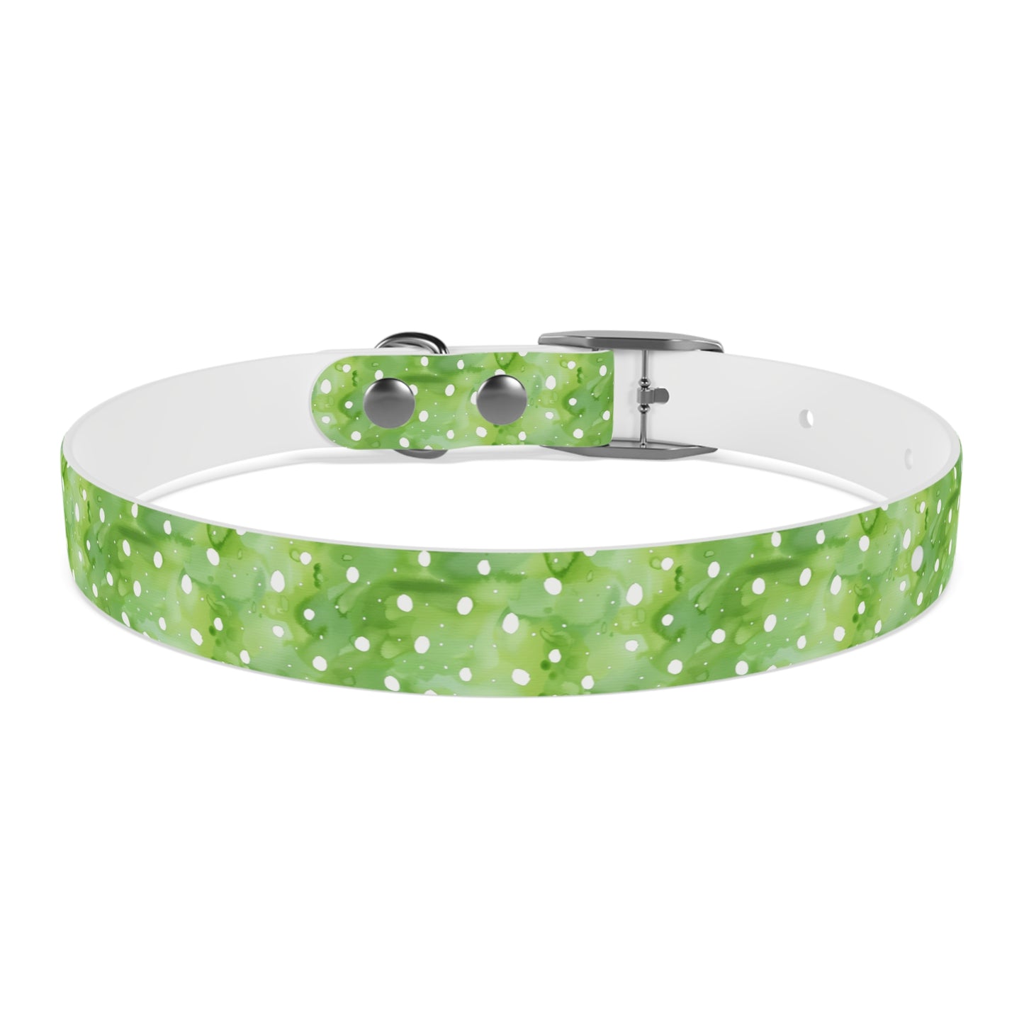 Green Polka Dot Dog Collar