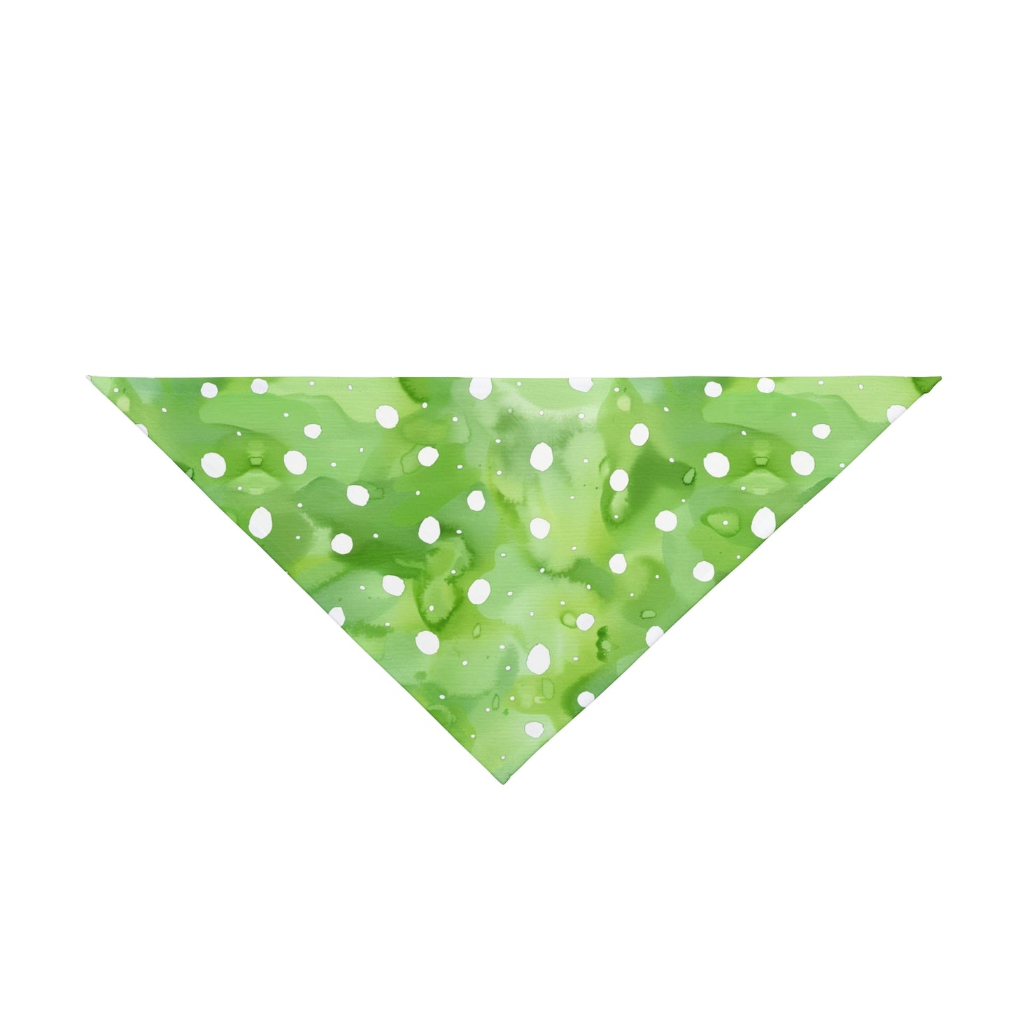 Green Watercolor Polka Dot Pet Bandana