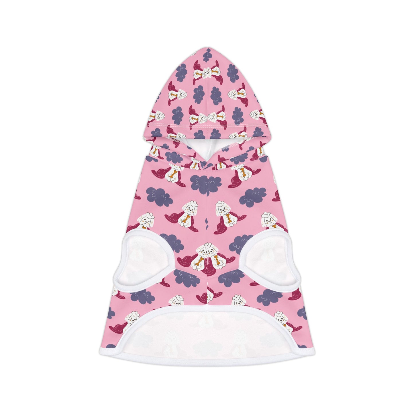 Pink Poodle Pattern Pet Hoodie