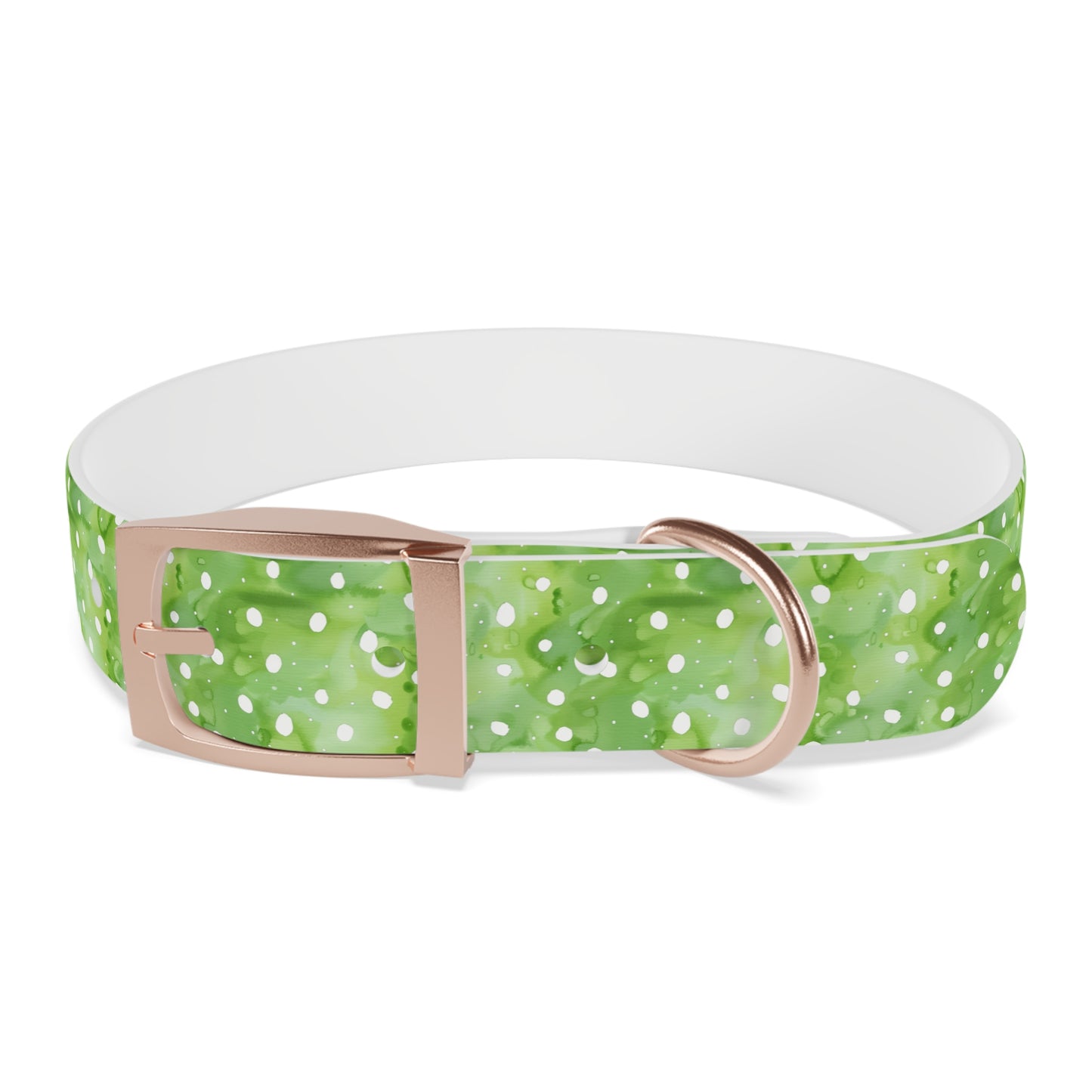 Green Polka Dot Dog Collar