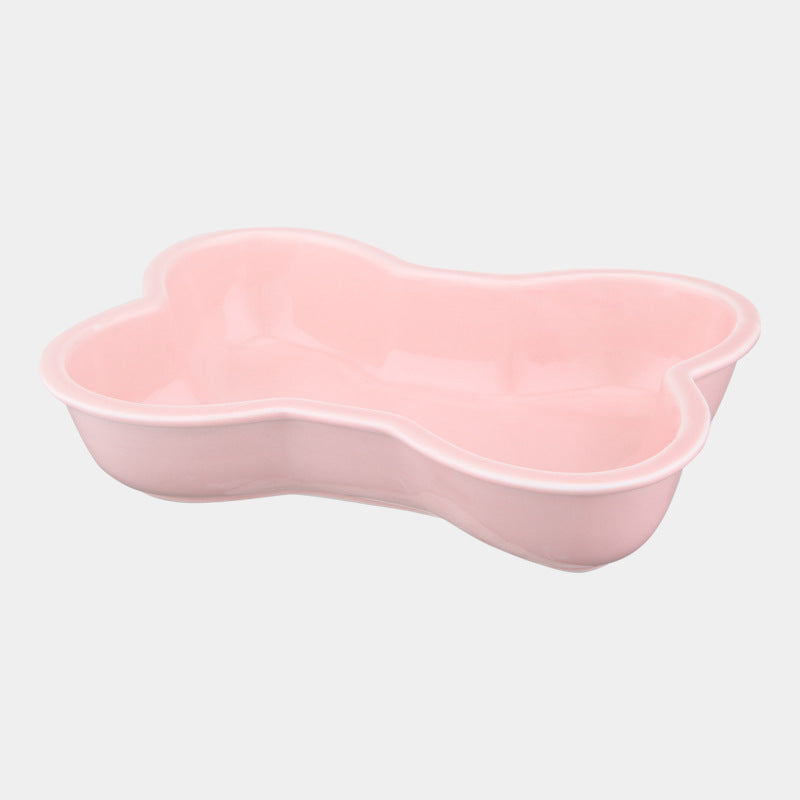 Stable Ceramic Pet Feeding Bowl for Neck Comfort