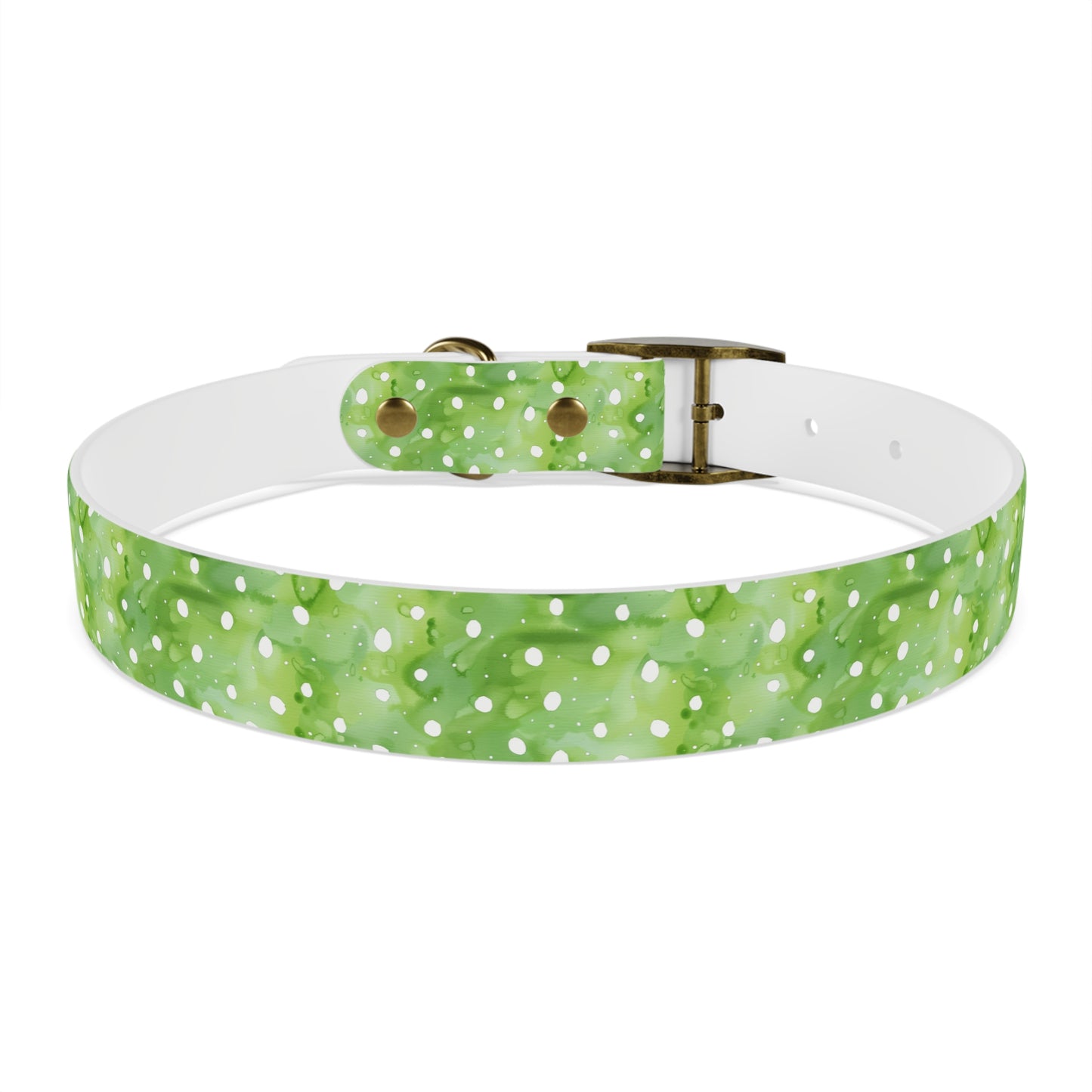 Green Polka Dot Dog Collar