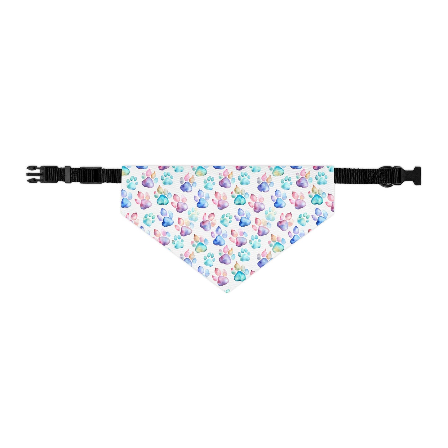 Pastel Paw Print Pet Bandana Collar