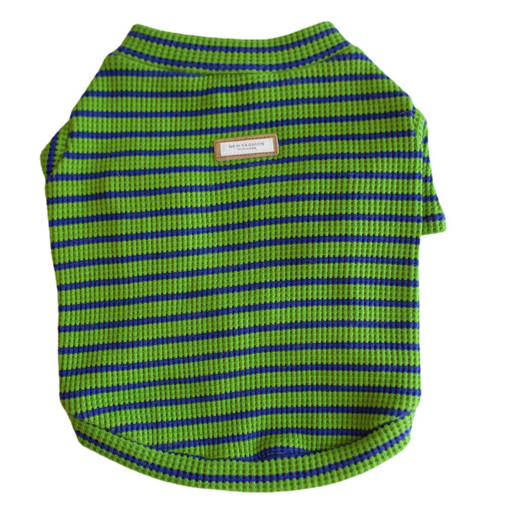 Waffle Stretch Stripe Dog Jumper